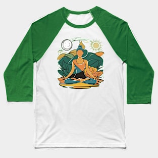 Yoga Day Meditation Baseball T-Shirt